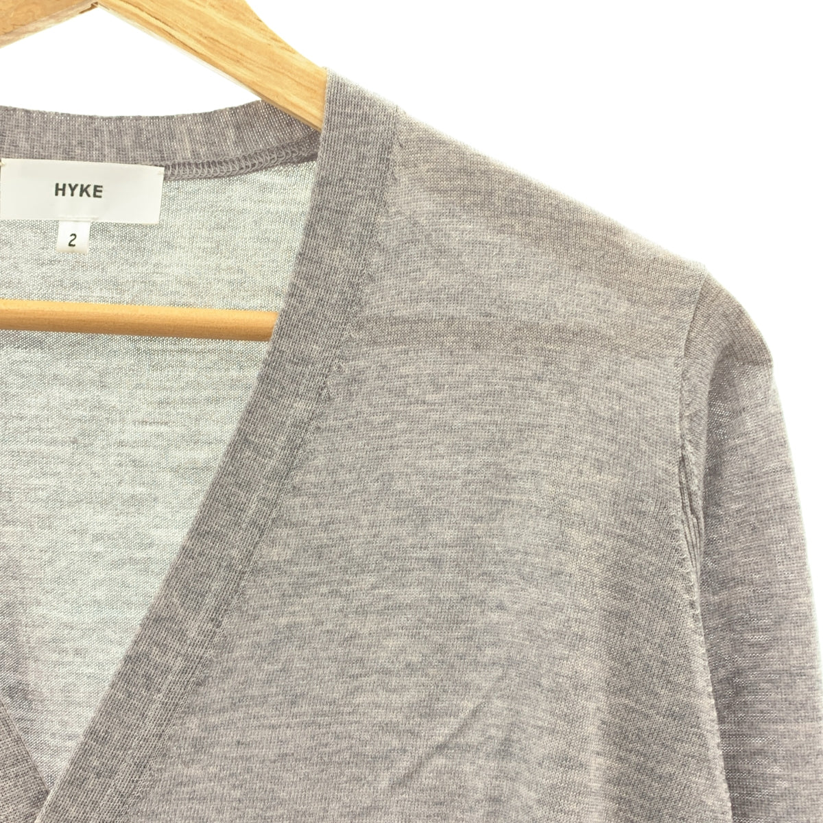 HYKE / ハイク | ウール Vネックニットカーディガン | 2 | レディース