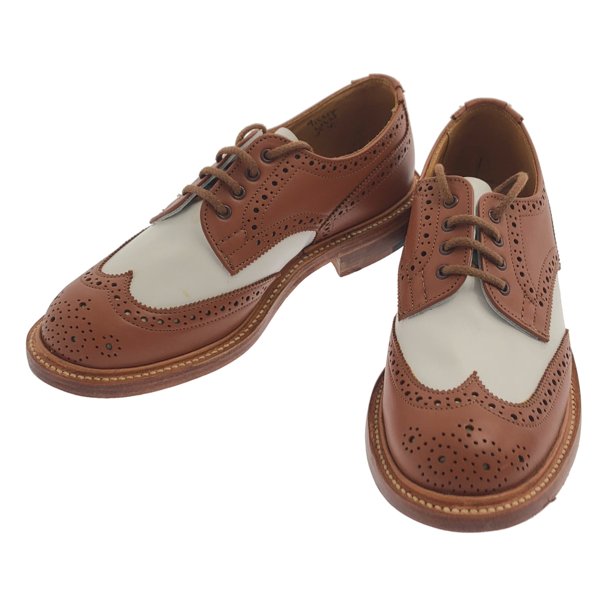 Tricker's トリッカーズ　ホワイト ウィングチップ 革靴　24㎝ 中古・古着通販】Tricker's (トリッカーズ) ウィングチップブーツ