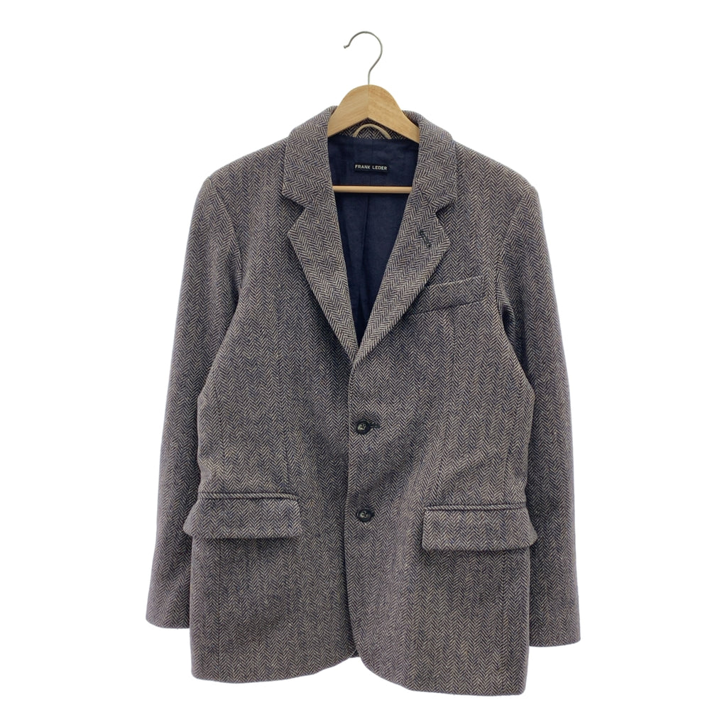 FRANK LEDER / フランクリーダー | HERINGBONE WOOL JACKET ヘリンボーン ウール テーラードジャケット | S | グレー | メンズ