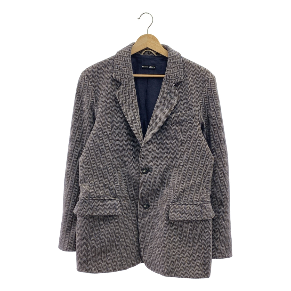 FRANK LEDER / フランクリーダー | HERINGBONE WOOL JACKET ヘリンボーン ウール テーラードジャケット | S | グレー | メンズ