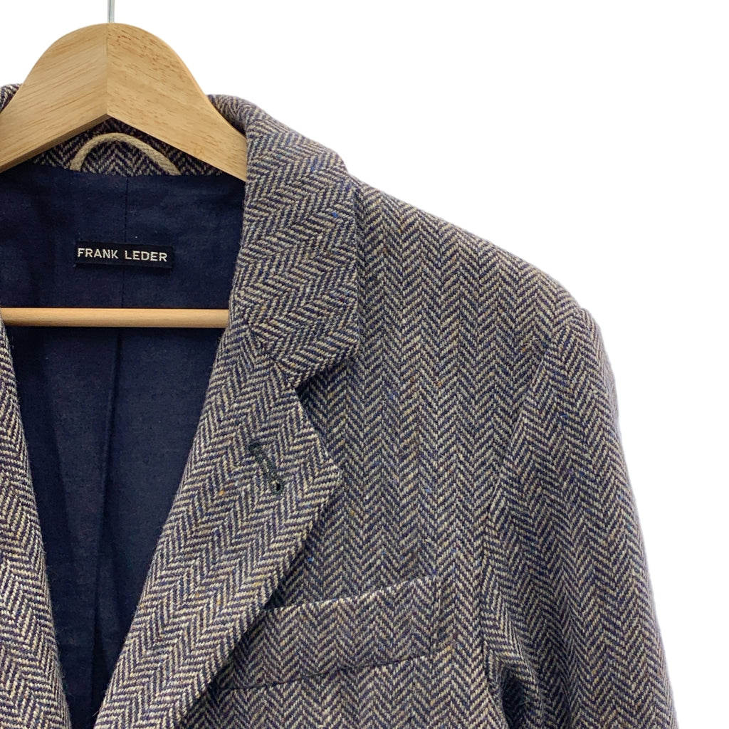 FRANK LEDER / フランクリーダー | HERINGBONE WOOL JACKET ヘリンボーン ウール テーラードジャケット | S | グレー | メンズ