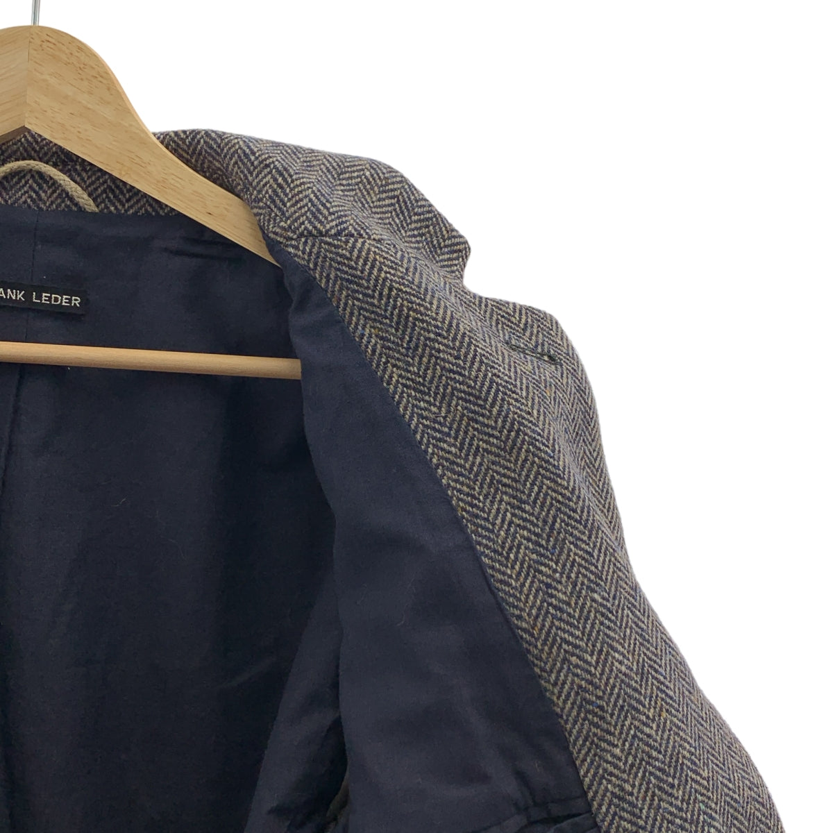 FRANK LEDER / フランクリーダー | HERINGBONE WOOL JACKET ヘリンボーン ウール テーラードジャケット | S | グレー | メンズ