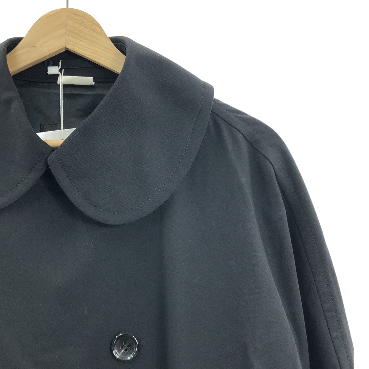 【美品】  COMME des GARCONS HOMME PLUS / コムデギャルソンオムプリュス | 2023SS | ジップディテール ダブルブレスト ウール コート | M | ブラック | メンズ