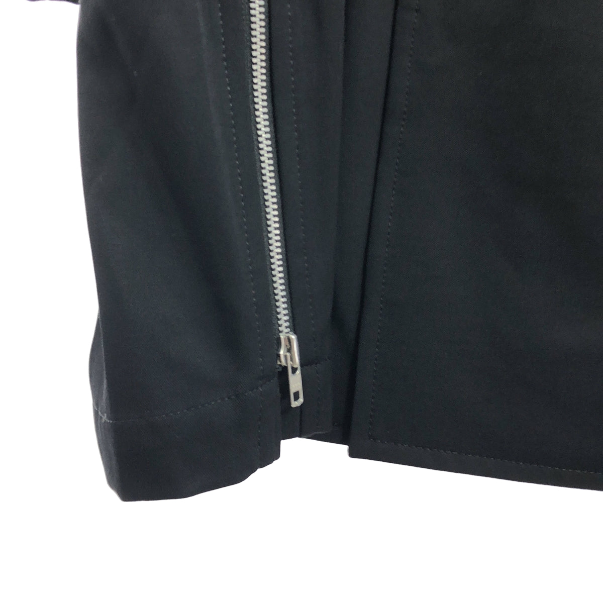 【美品】  COMME des GARCONS HOMME PLUS / コムデギャルソンオムプリュス | 2023SS | ジップディテール ダブルブレスト ウール コート | M | ブラック | メンズ