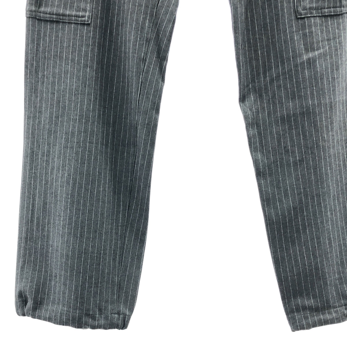 【신품】 SON OF THE CHEESE / 사노바 치즈 | Cargo Pants 스트라이프 카고 바지 | S | 회색 | 남성