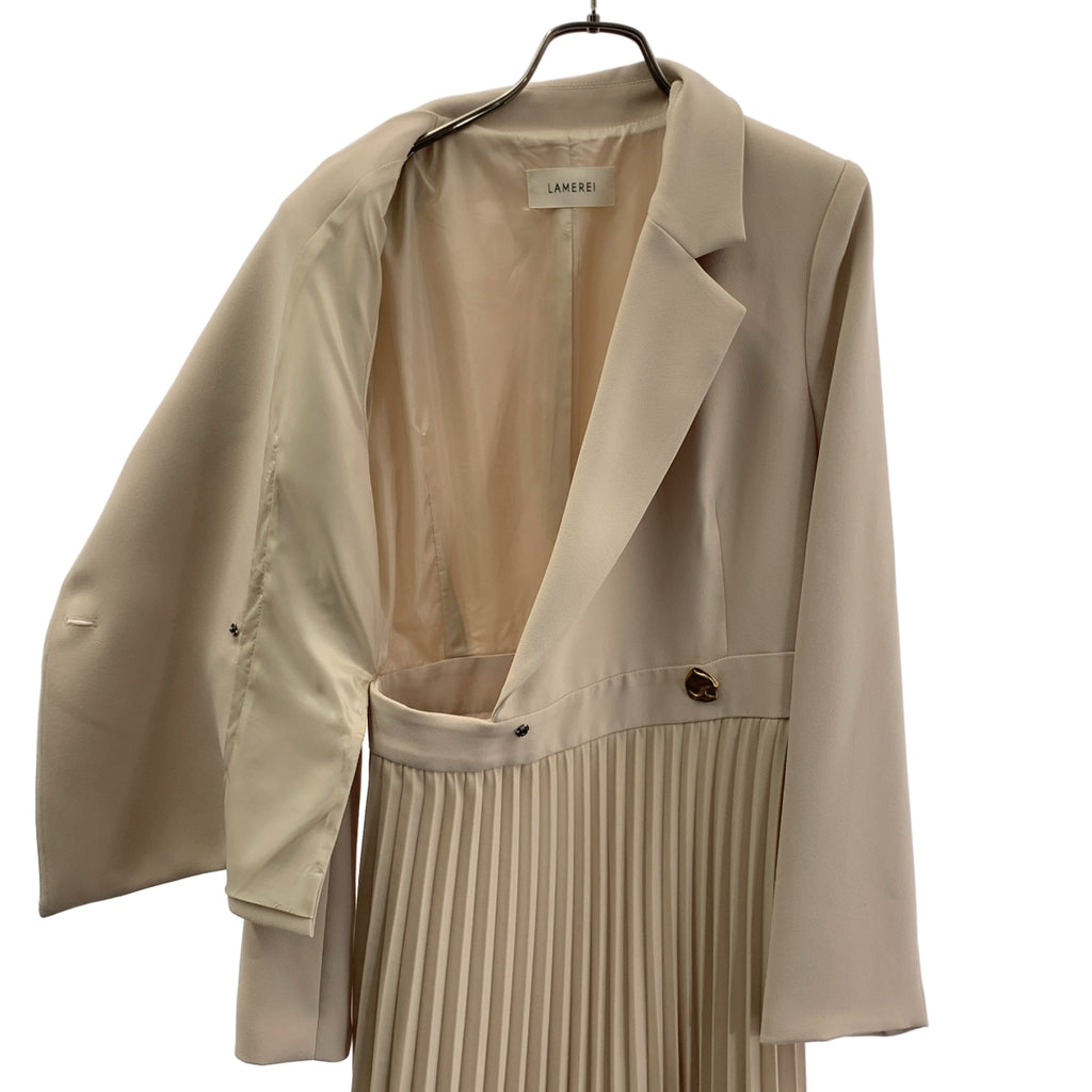 LAMEREI / ラメレイ | ジャケットドッキング プリーツ ワンピース / 総裏地 | S | レディース