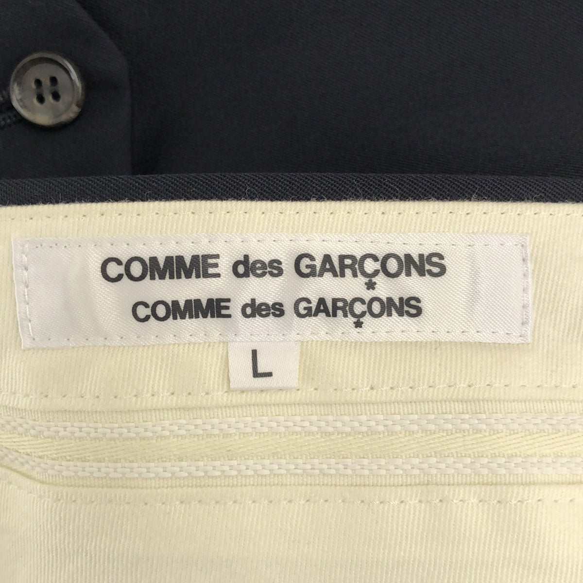 【미품】 COMME des GARCONS COMME des GARCONS / 콤콤 | 2015AW | 테이퍼드 슬랙스 팬츠 | L | 다크 네이비 | 여성