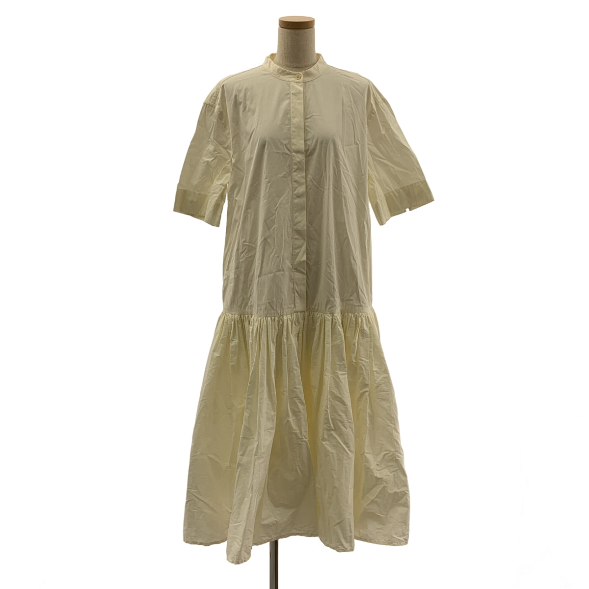 JIL SANDER+ / ジルサンダープラス | 2025SS | コットン タック プリーツ シャツ ワンピース | 32 | レディース