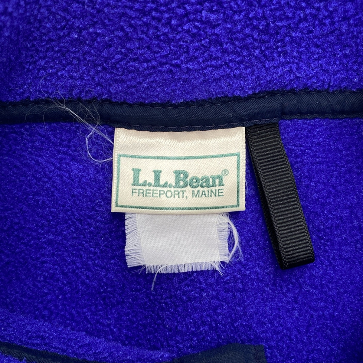 LLBEAN | 80s Vintage Fleece Half Snap Pullover Jacket | Blue | Men's