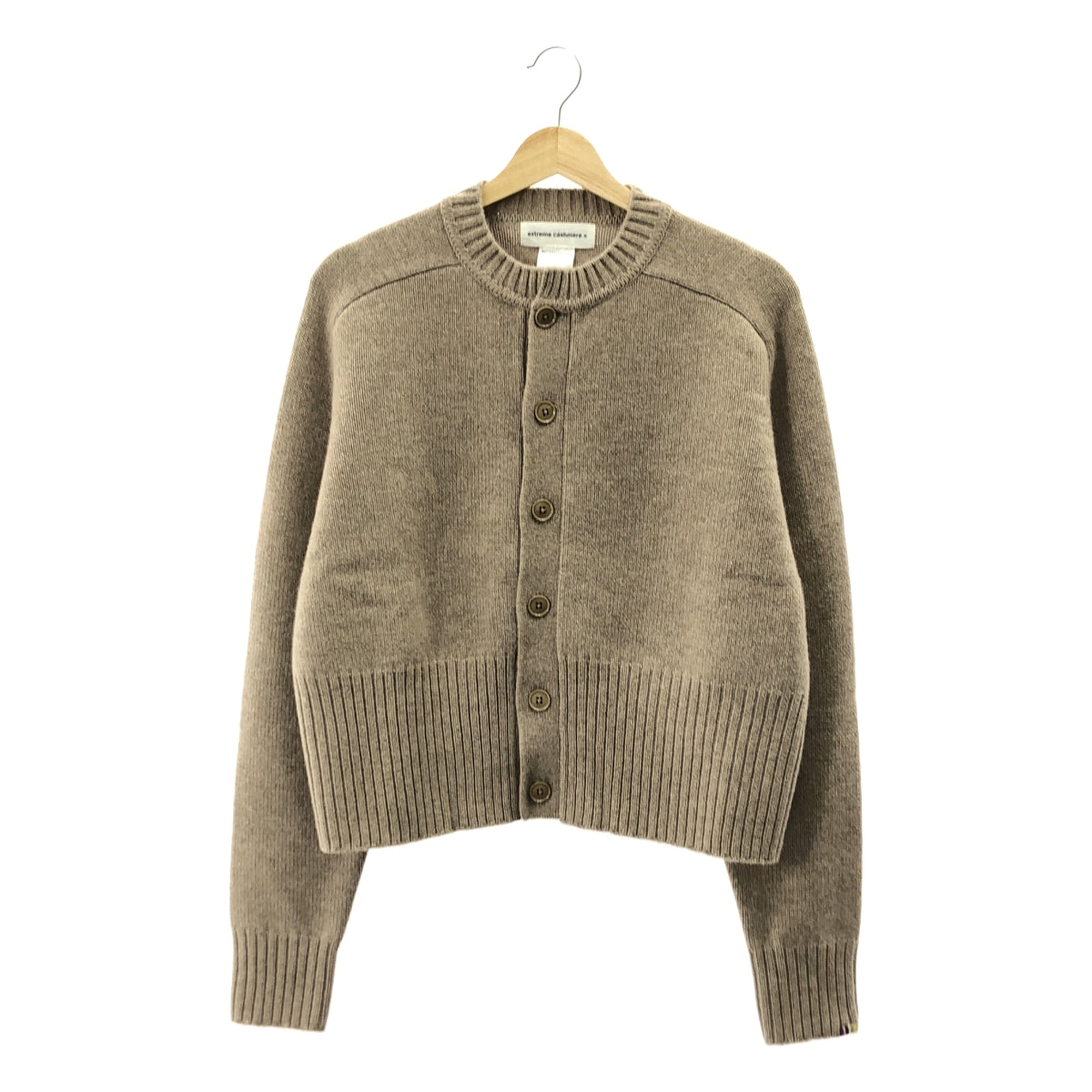【美品】  extreme cashmere / エクストリームカシミヤ | カシミヤ クルーネック カーディガン | F | ベージュ | レディース