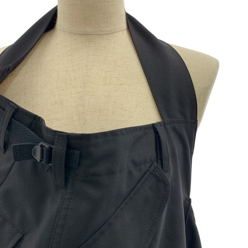 渡邊淳彌 | 2025 春夏系列 | 扭結工裝洋裝 | S 碼 | 黑色 | 女裝