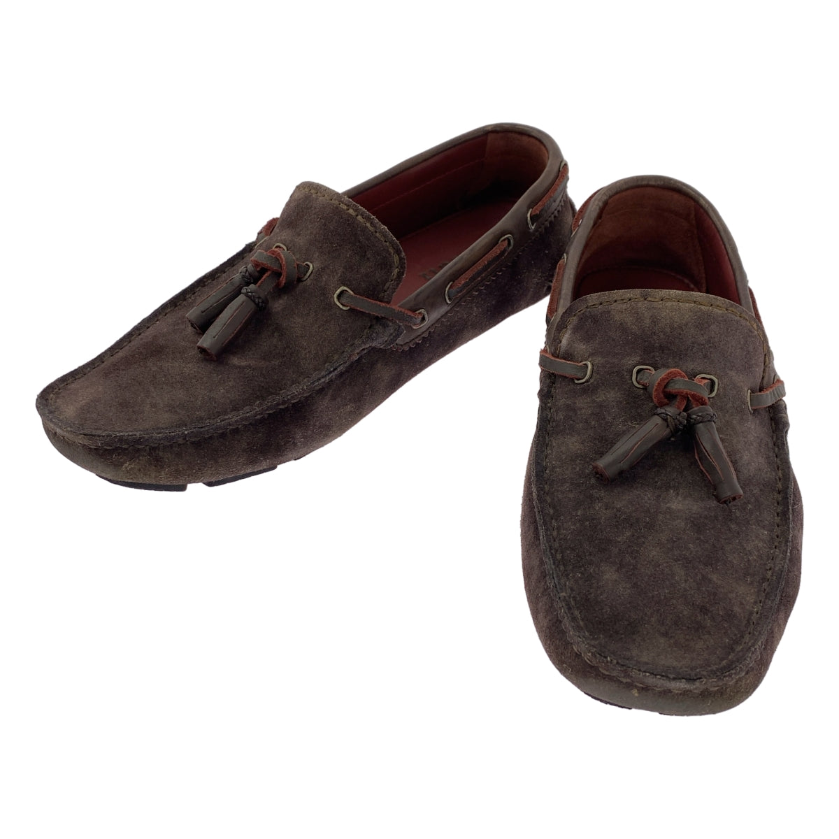 BERLUTI / ベルルッティ | スエード レザー タッセル ドライビング シューズ ローファー 革靴 | 7 1/2 | ダークブラウン | メンズ