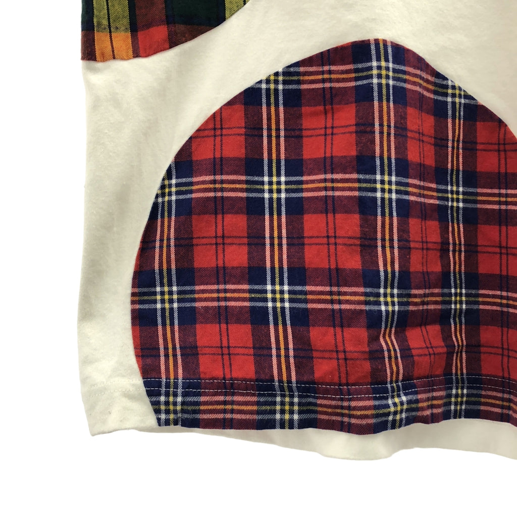 COMME des GARCONS COMME des GARCONS / コムコム | チェックパッチワーク クルーネックTシャツ | S | レディース