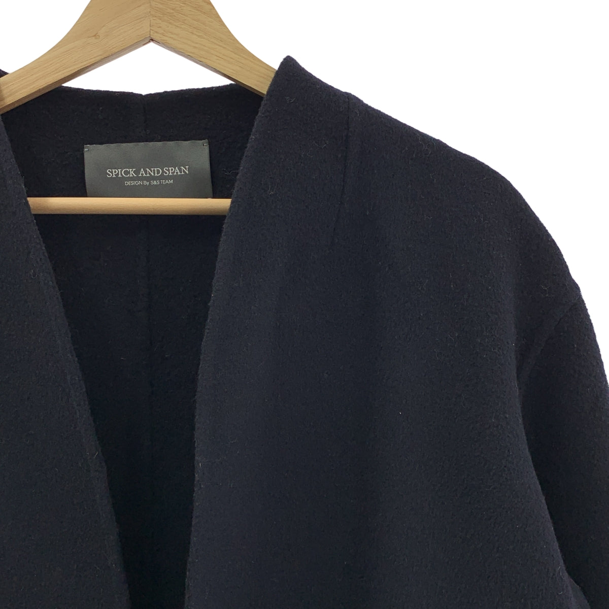 Spick and Span / スピックアンドスパン | Wフェイススタンドノーカラーコート | 34 | レディース