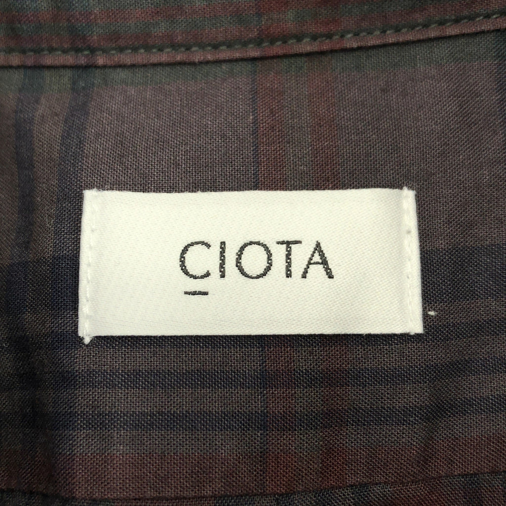 CIOTA | 常規領短袖襯衫 格紋短袖襯衫 | 7 碼 |