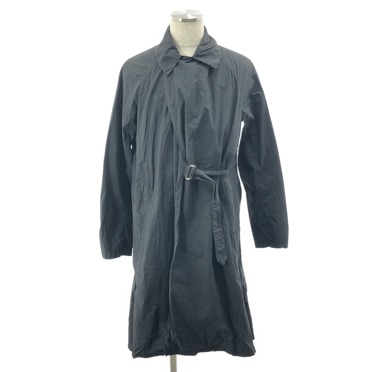 COMOLI | 棉質繫帶大衣 | 3 碼 | 黑色 | 男款