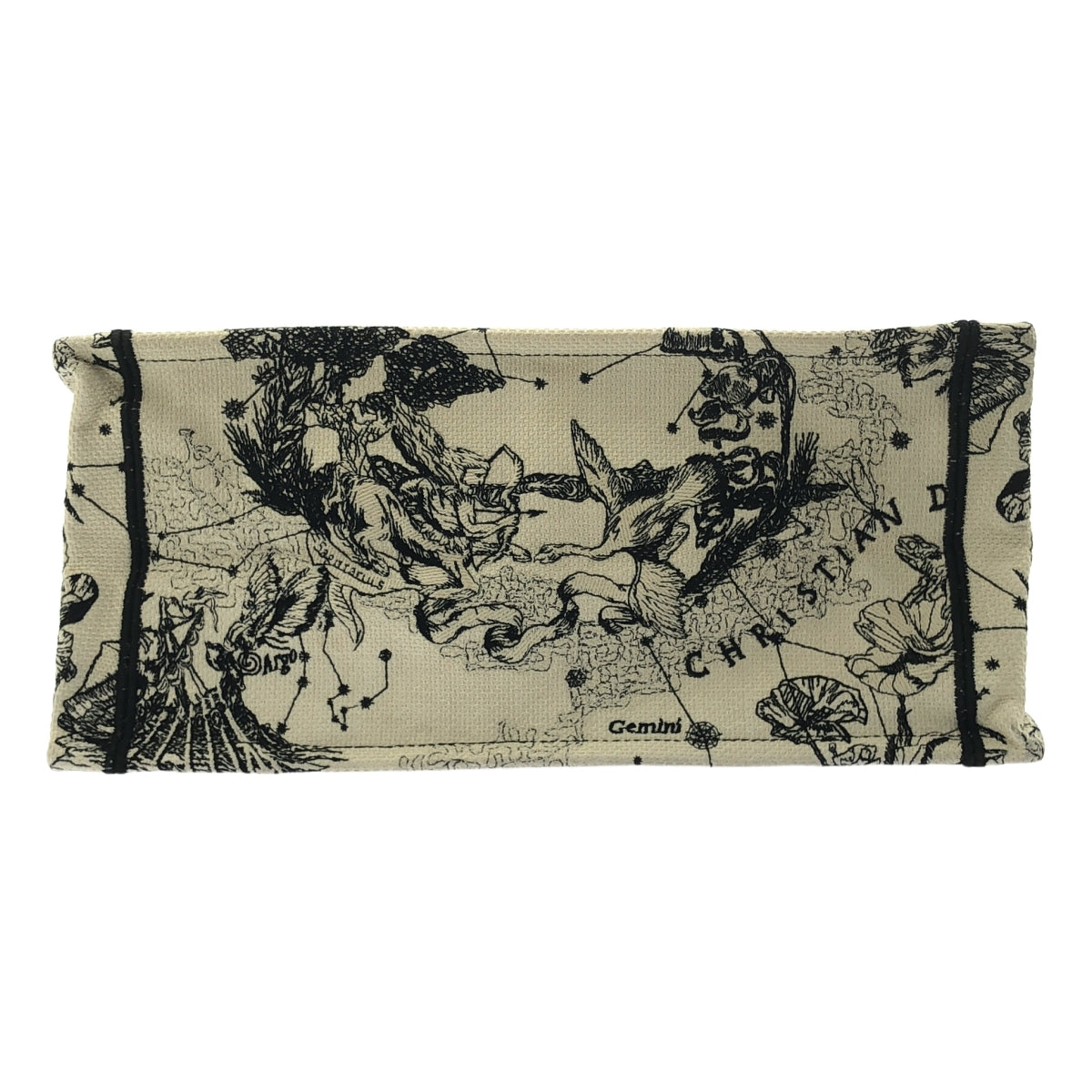 【美品】  Christian Dior / クリスチャンディオール | ディオール ゾディアック ブックトートバッグ ミディアム キャンバス | ホワイト | レディース