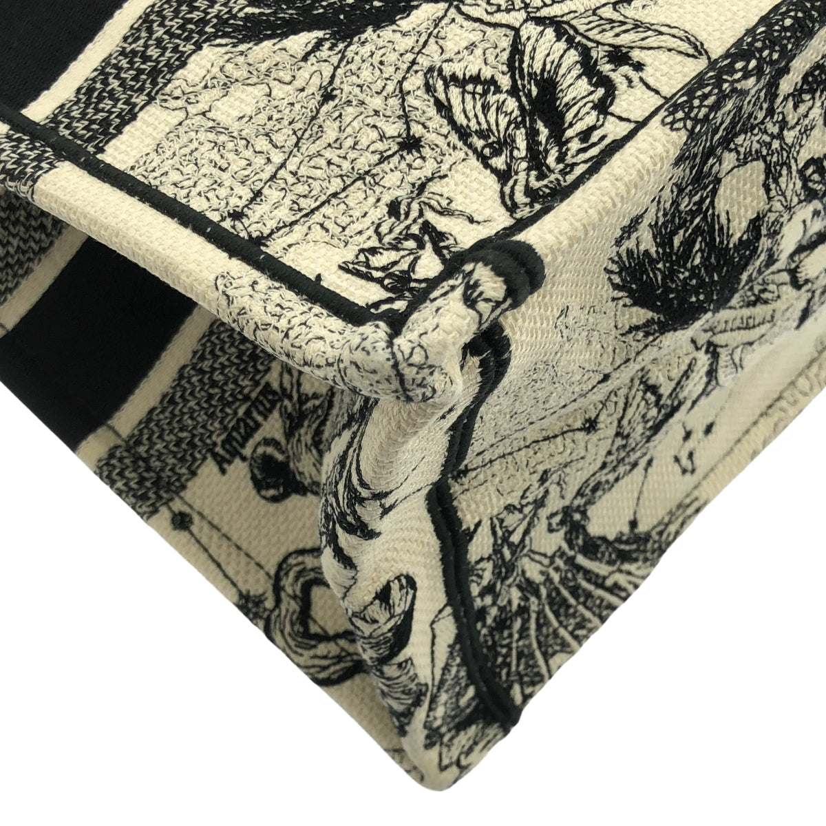 【美品】  Christian Dior / クリスチャンディオール | ディオール ゾディアック ブックトートバッグ ミディアム キャンバス | ホワイト | レディース