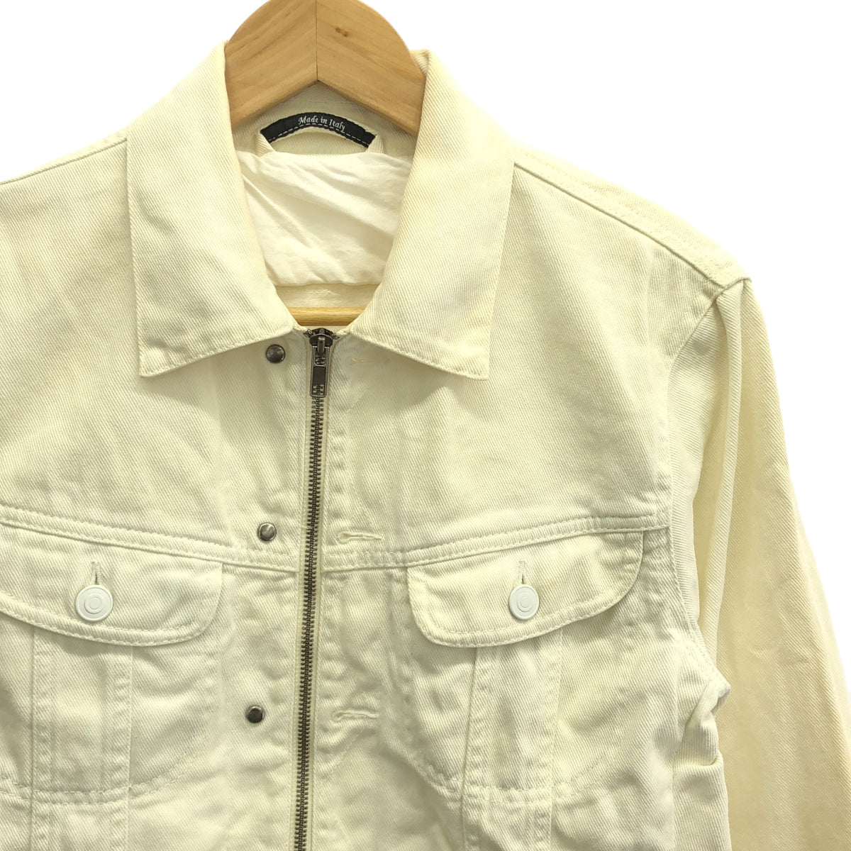 Maison Martin Margiela / メゾンマルタンマルジェラ | 2012SS | ジップアップ コットン デニム ジャケット | 44 | ホワイト | メンズ