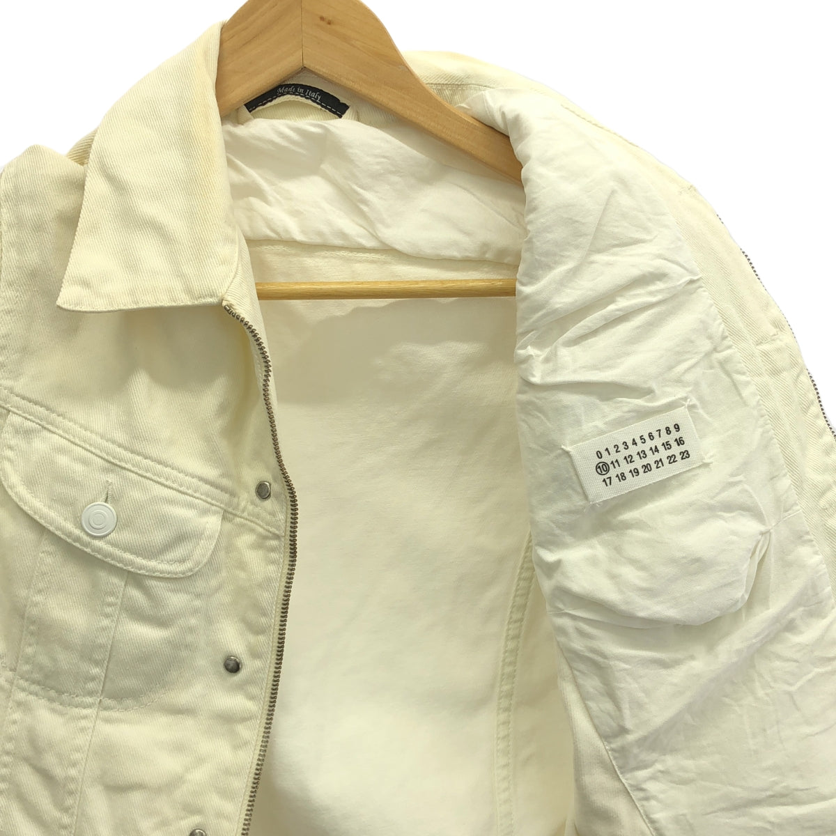 Maison Martin Margiela / メゾンマルタンマルジェラ | 2012SS | ジップアップ コットン デニム ジャケット | 44 | ホワイト | メンズ