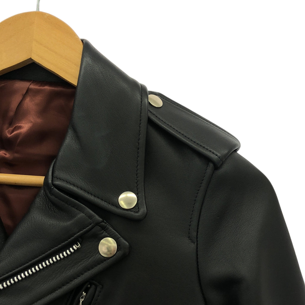 【新品】  SCYE / サイ | sheep skin ダブル ライダース ジャケット | 38 | ブラック | レディース