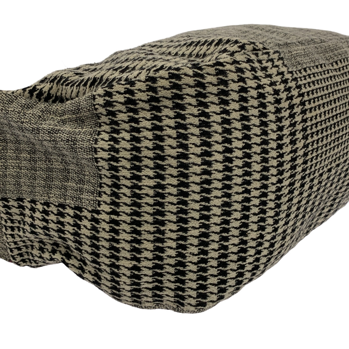 Y's / Y's Yohji Yamamoto | 棉質千鳥格紋與皮革拼接肩背包 |