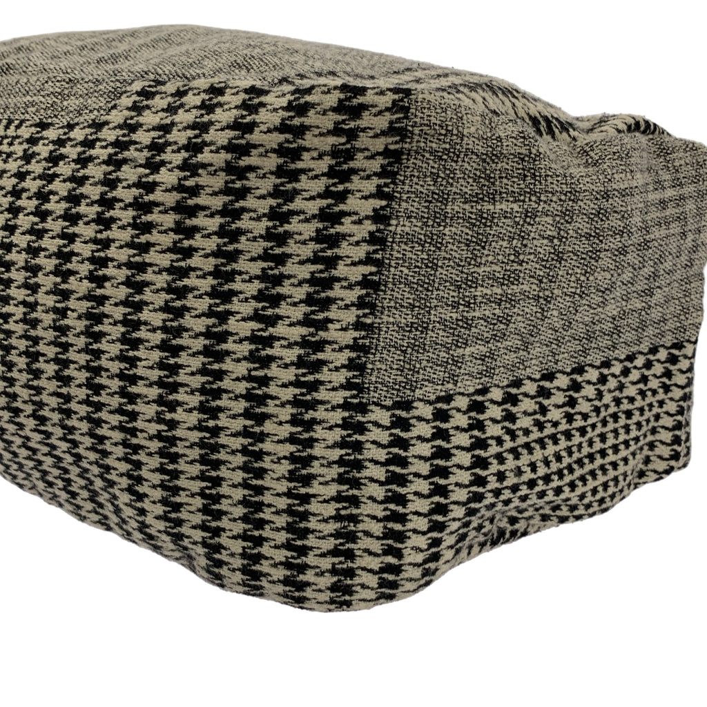 Y's / Y's Yohji Yamamoto | 棉質千鳥格紋與皮革拼接肩背包 |