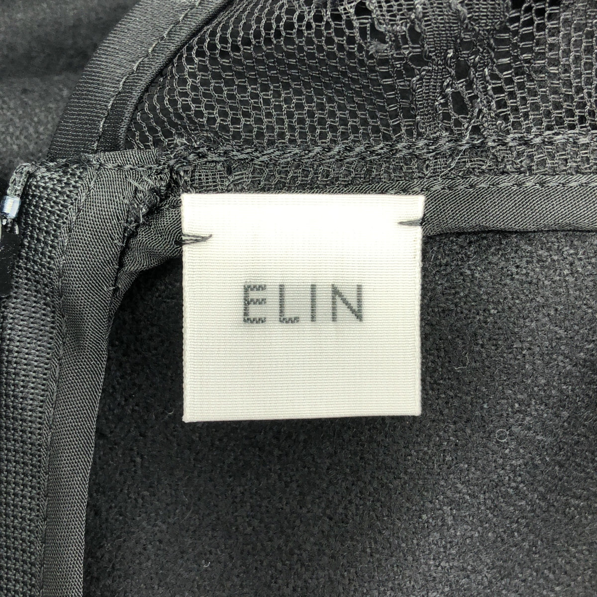 ELIN / エリン | レース バックジップ トップス | 38 | ブラック | レディース