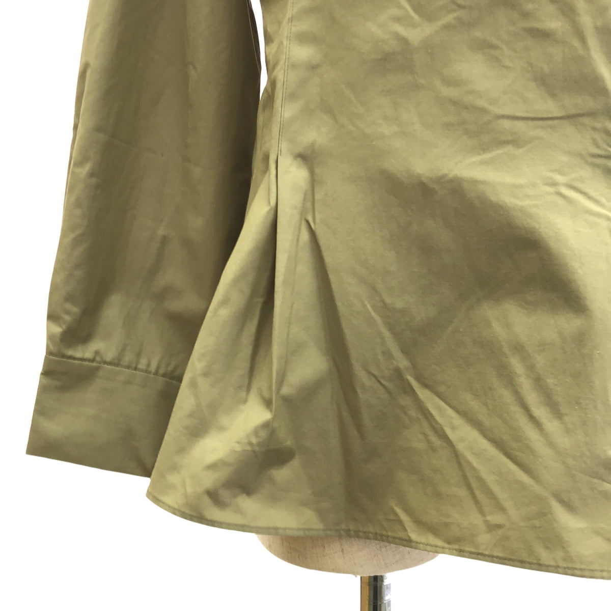 AEWEN MATOPH / 이웬마토프 | 백플레어 크루넥 블라우스 | F | 올리브 | 여성