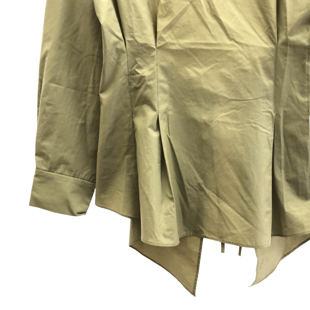 AEWEN MATOPH / イウエンマトフ | バックフレア クルーネックブラウス | F | オリーブ | レディース