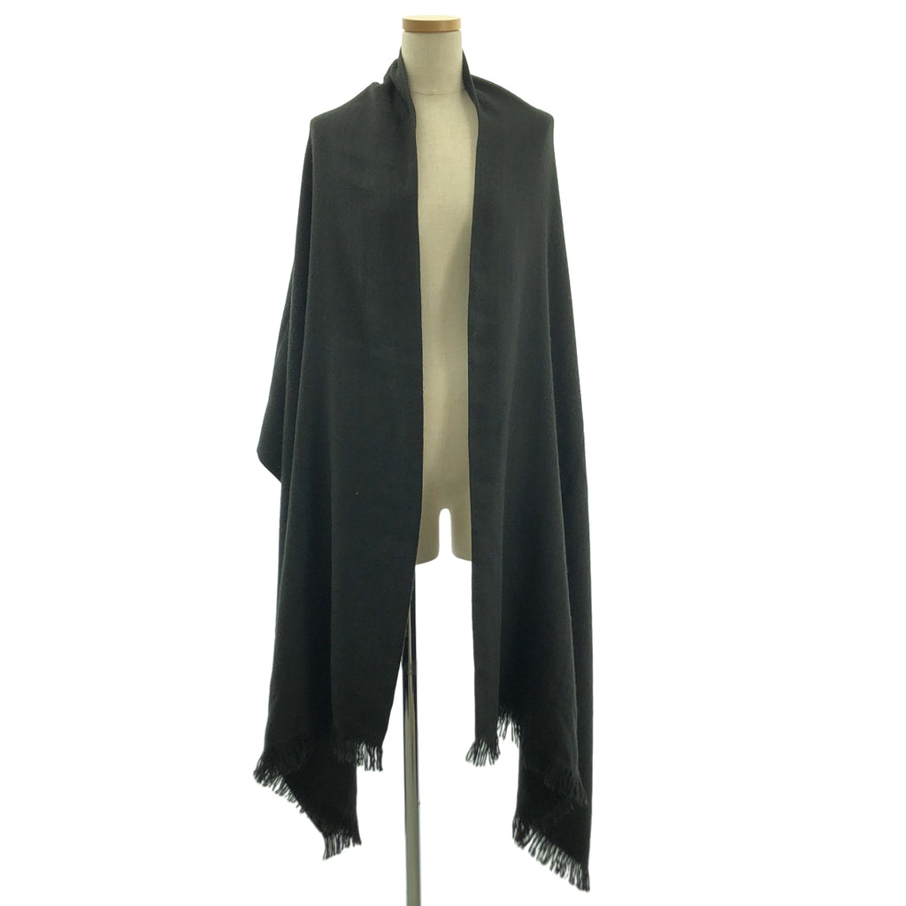 HERMES / エルメス | ジャガード ロゴ フリンジ 大判 ストール マフラー / ユニセックス |