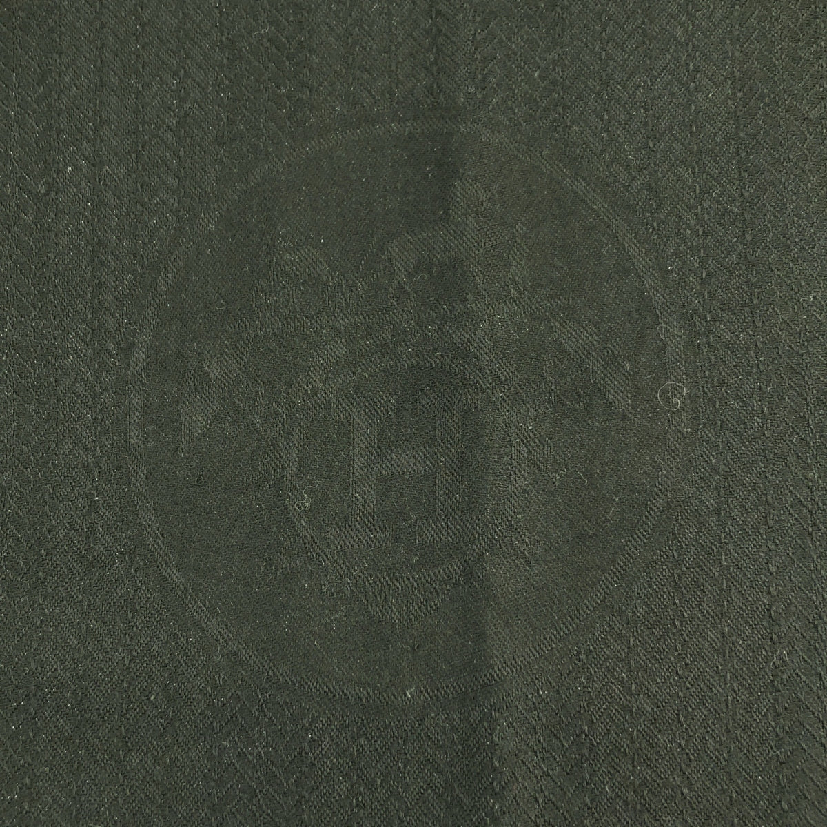 HERMES / エルメス | ジャガード ロゴ フリンジ 大判 ストール マフラー / ユニセックス |