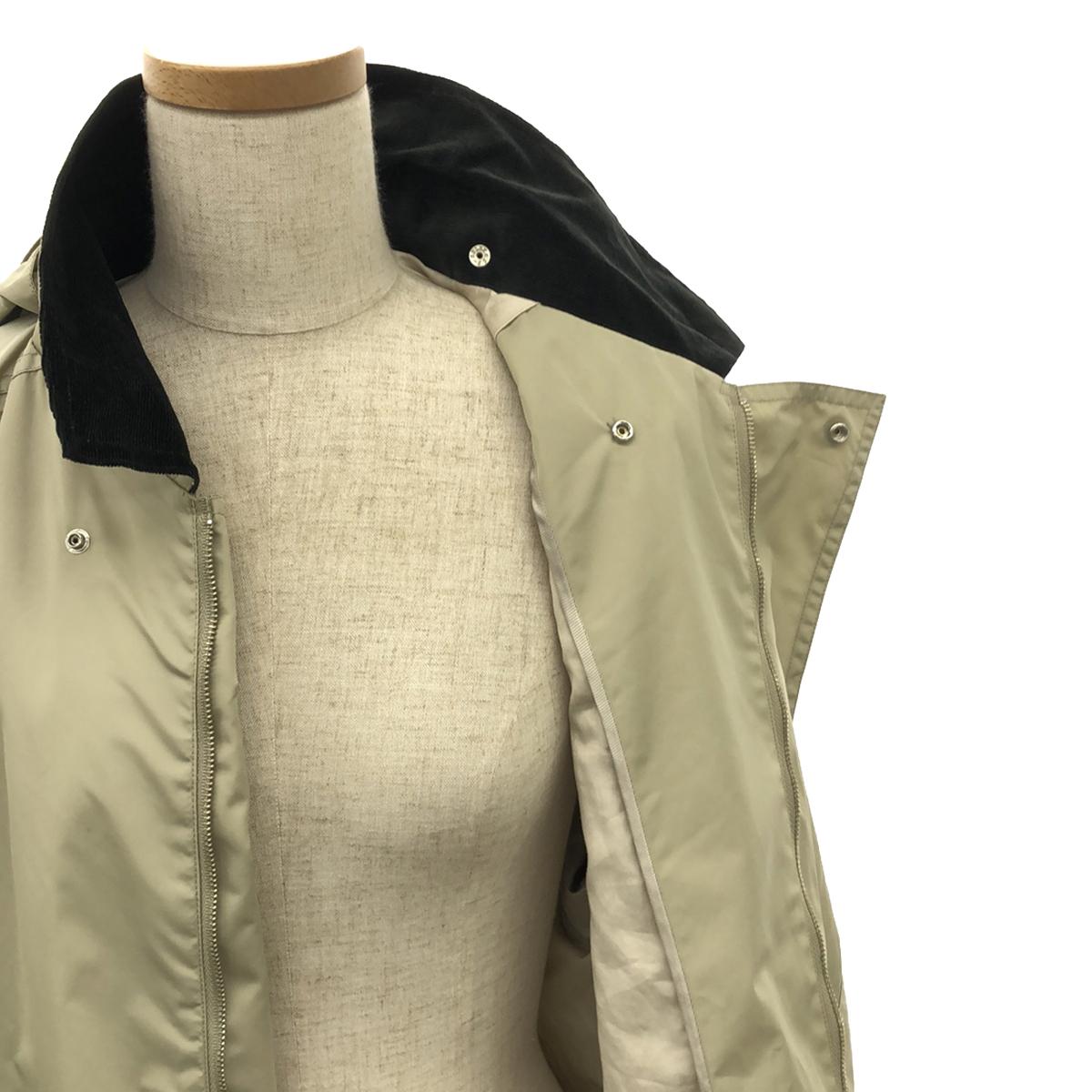 [新品] BOWTE |尼龍長連帽大衣 | F |沙 |女性的