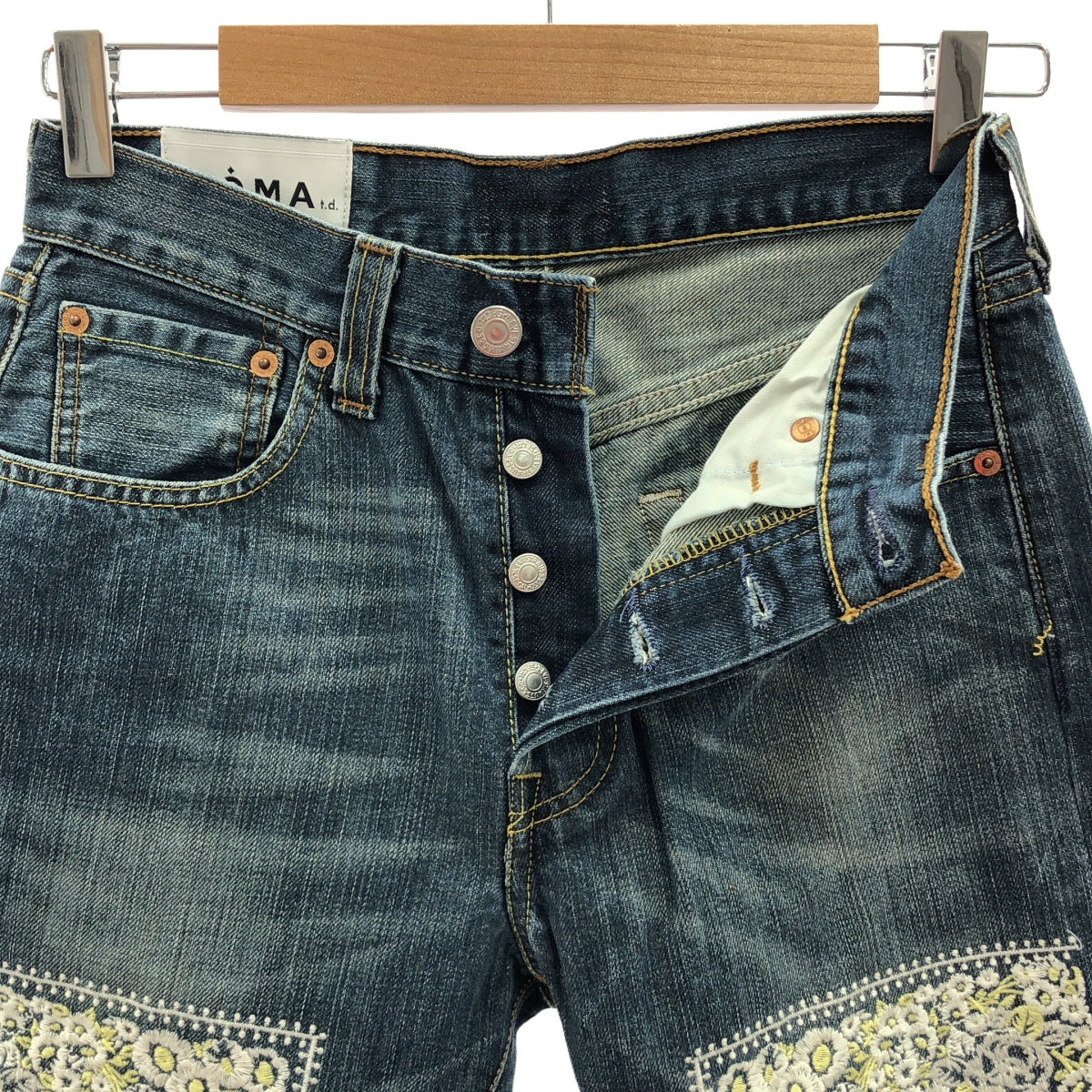NOMA t.d. / ノーマティーディ | Bandana Embroidery Denim Pants バンダナエンブロイダリー デニムパンツ | M | インディゴ | レディース