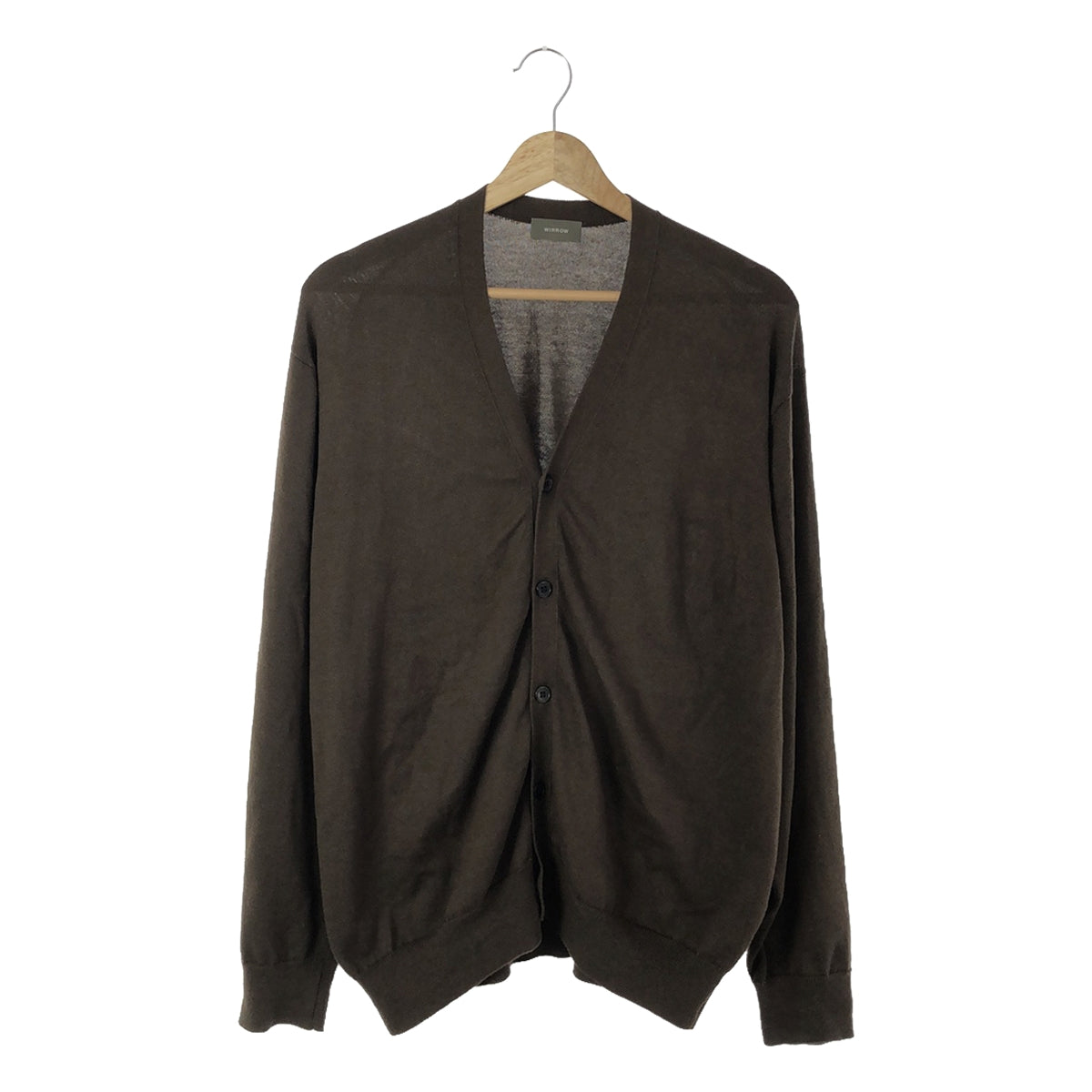 WIRROW | Cotton Silk Knit Cardigan / Unisex | 1 | Brown | Men's