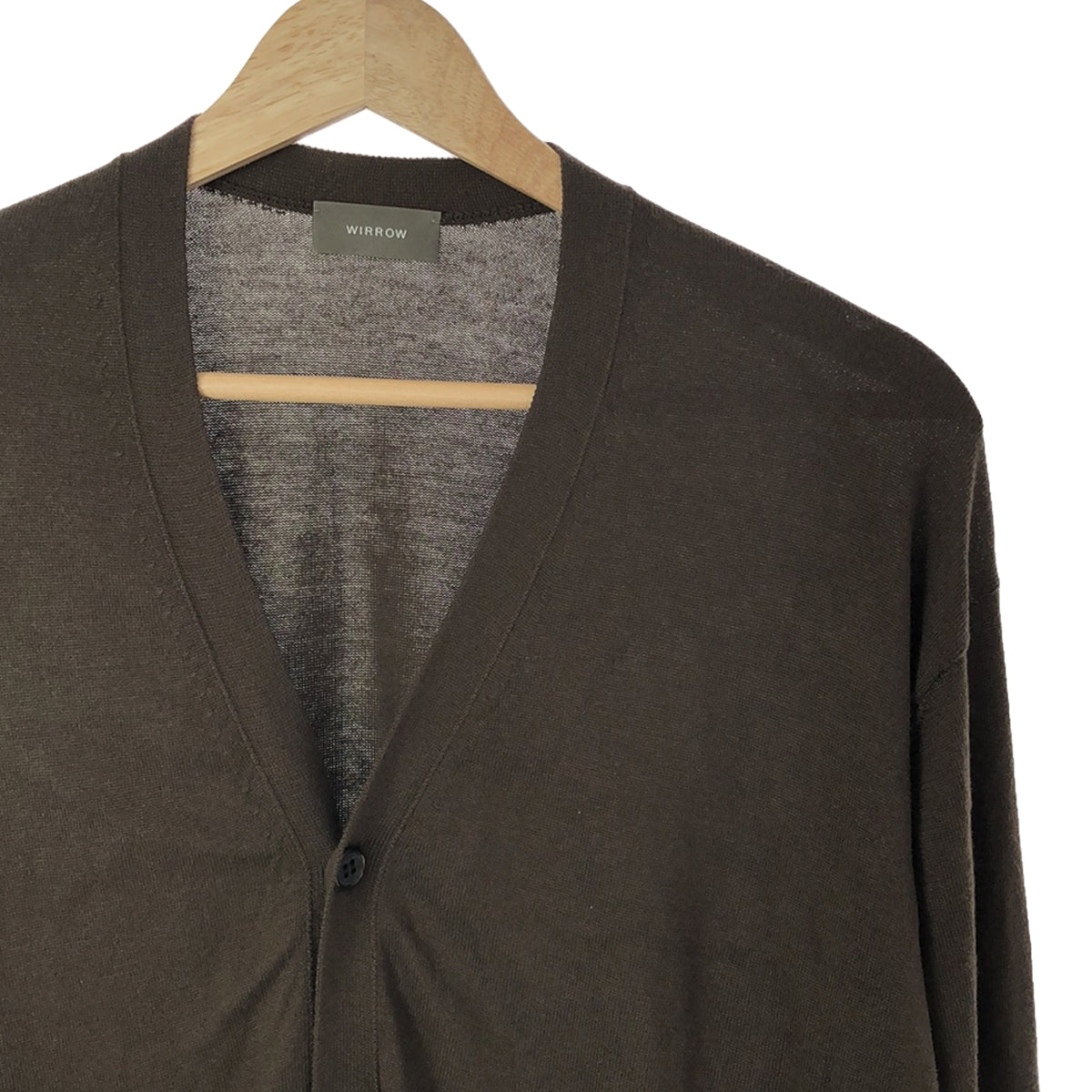 WIRROW | Cotton Silk Knit Cardigan / Unisex | 1 | Brown | Men's