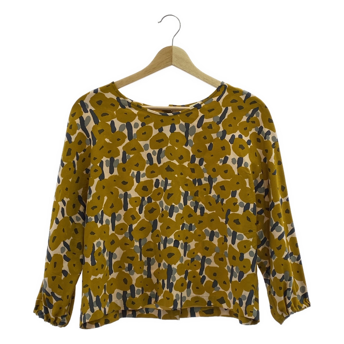 mina perhonen / 미나펠호넨 | sonata 소나타 울 실크 블라우스 | 36 | 옐로우 | 여성