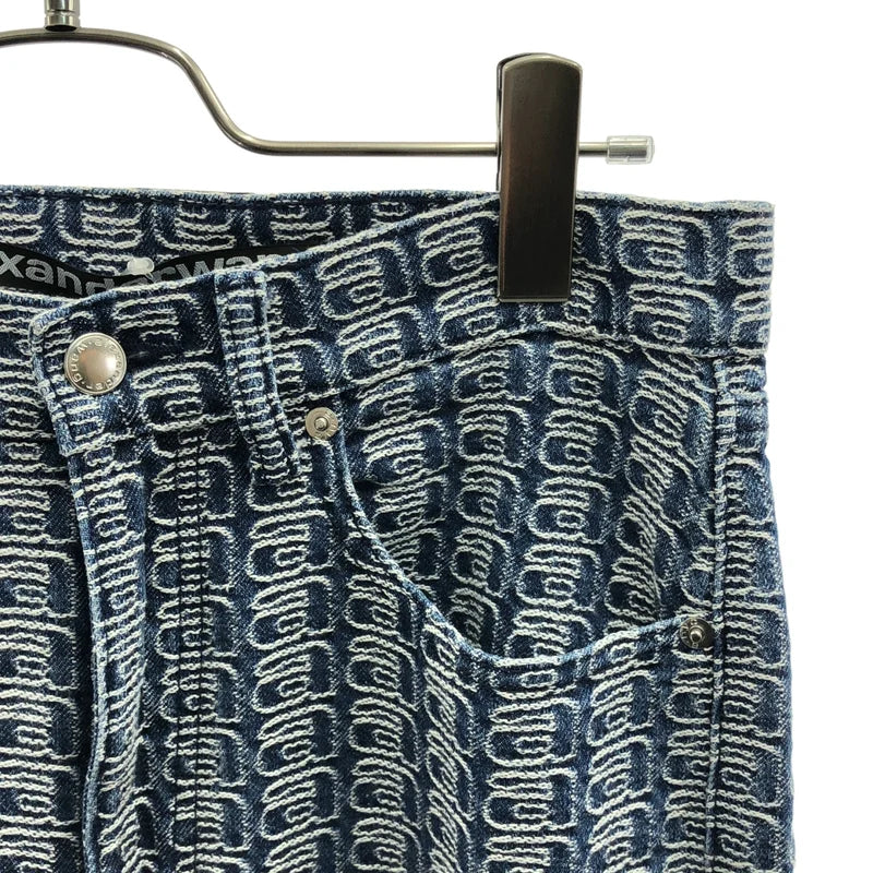 ALEXANDER WANG / アレキサンダーワン | ロゴ 総柄 デニム パンツ | 25 | レディース