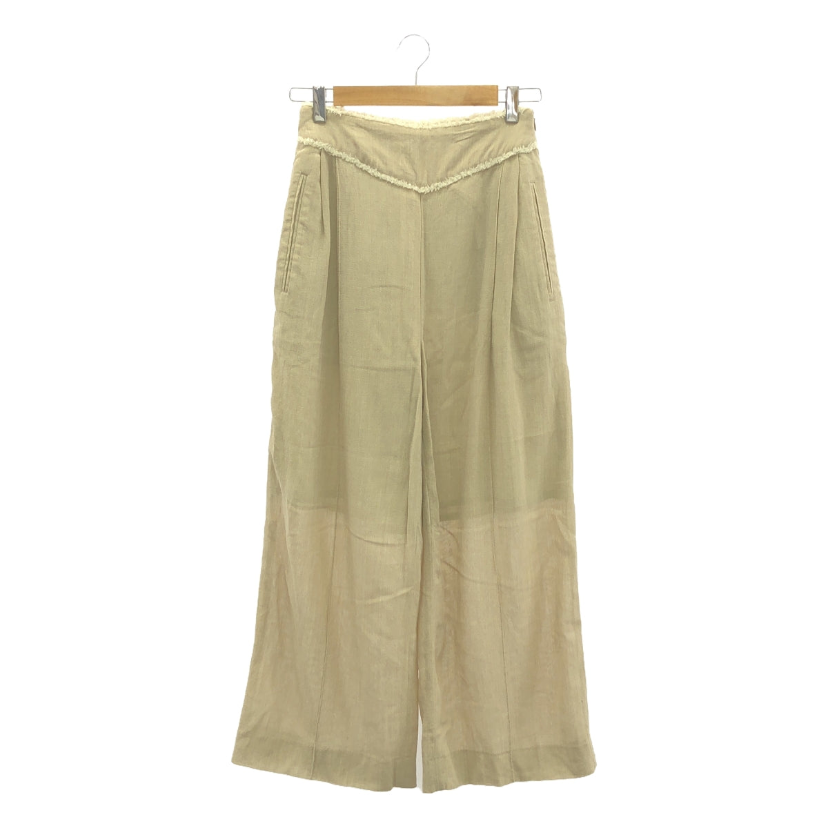 Rito / リト | ウール タック ワイドパンツ | 36 | ベージュ | レディース