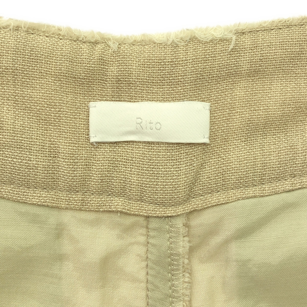 Rito | Wool tuck wide pants | 36 | Beige | Women's