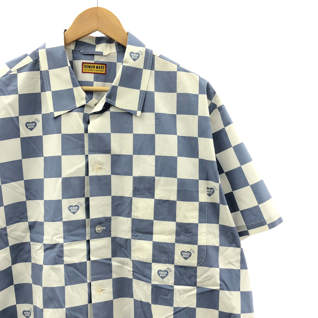 HUMAN MADE / 휴먼 메이드 | PLAID SHIRT / 오버 실루엣 로고 오픈 컬러 셔츠 | XXL | 남성