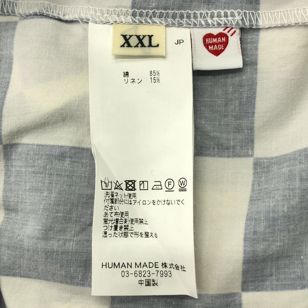 HUMAN MADE / 휴먼 메이드 | PLAID SHIRT / 오버 실루엣 로고 오픈 컬러 셔츠 | XXL | 남성