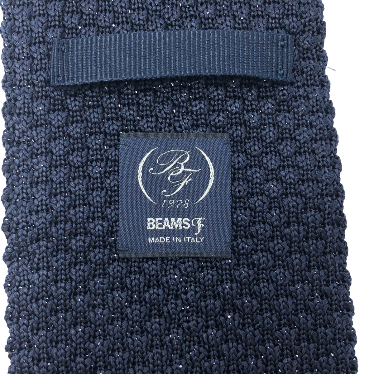 【美品】  BEAMS F / ビームスエフ | シルクニット ネクタイ | ネイビー