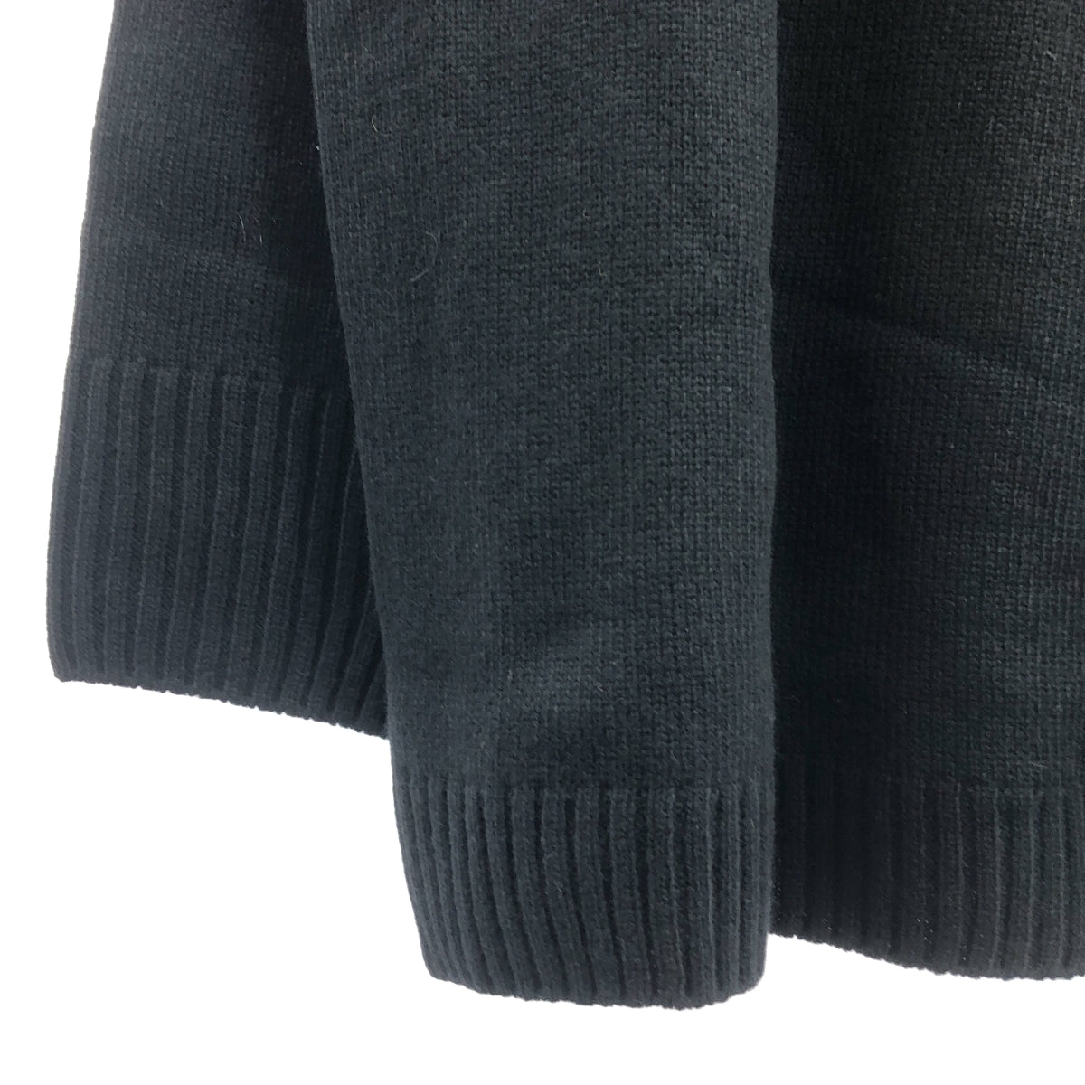 [新品] 山本耀司男士 | 2021 秋冬 | 花卉印花高領紐帶針織衫 | 3 碼 | 黑色 | 男款