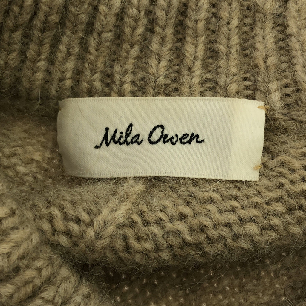 Mila Owen / ミラ オーウェン | ベビーアルパカ ニット プルオーバー | F | ベージュ | レディース