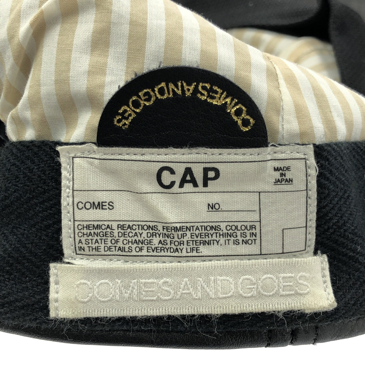 COMESANDGOES | 牛皮六片帽 | F碼 | 黑色 | 男款