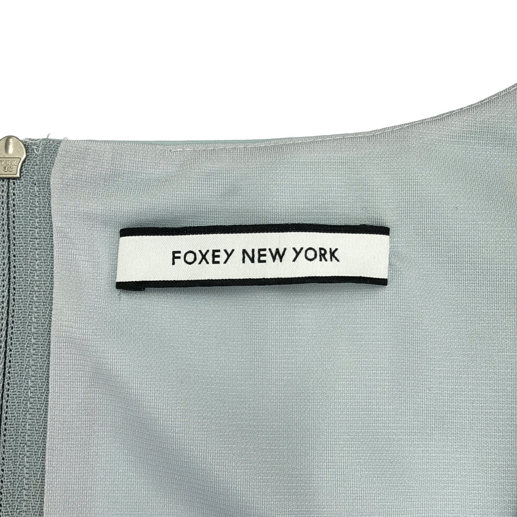 【美品】  FOXEY NEW YORK / フォクシーニューヨーク | プリムローズ スクエアネック ワンピース | 38 | ライトブルー | レディース
