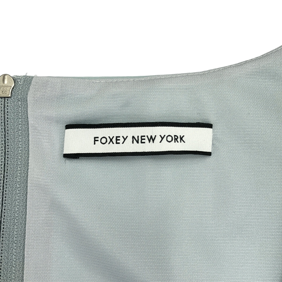 【美品】  FOXEY NEW YORK / フォクシーニューヨーク | プリムローズ スクエアネック ワンピース | 38 | ライトブルー | レディース