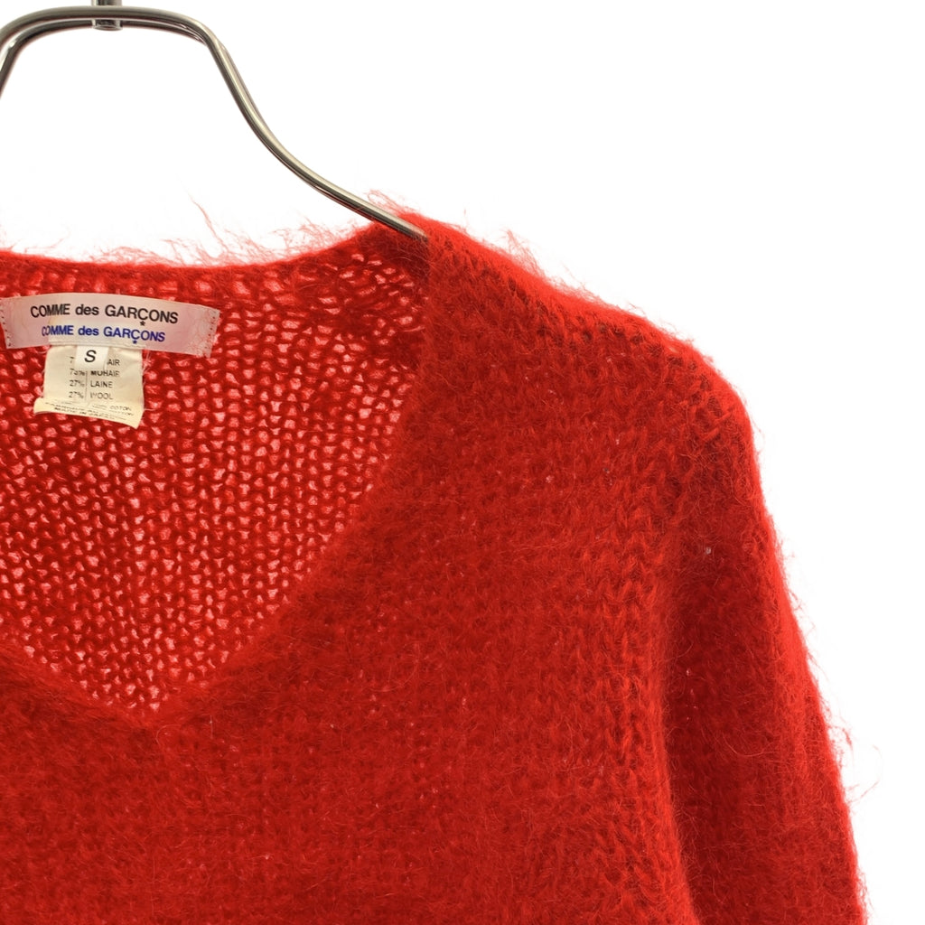 COMME des GARCONS COMME des GARCONS / コムコム | モヘヤ  ウール バイカラー Vネックニット | S | レディース
