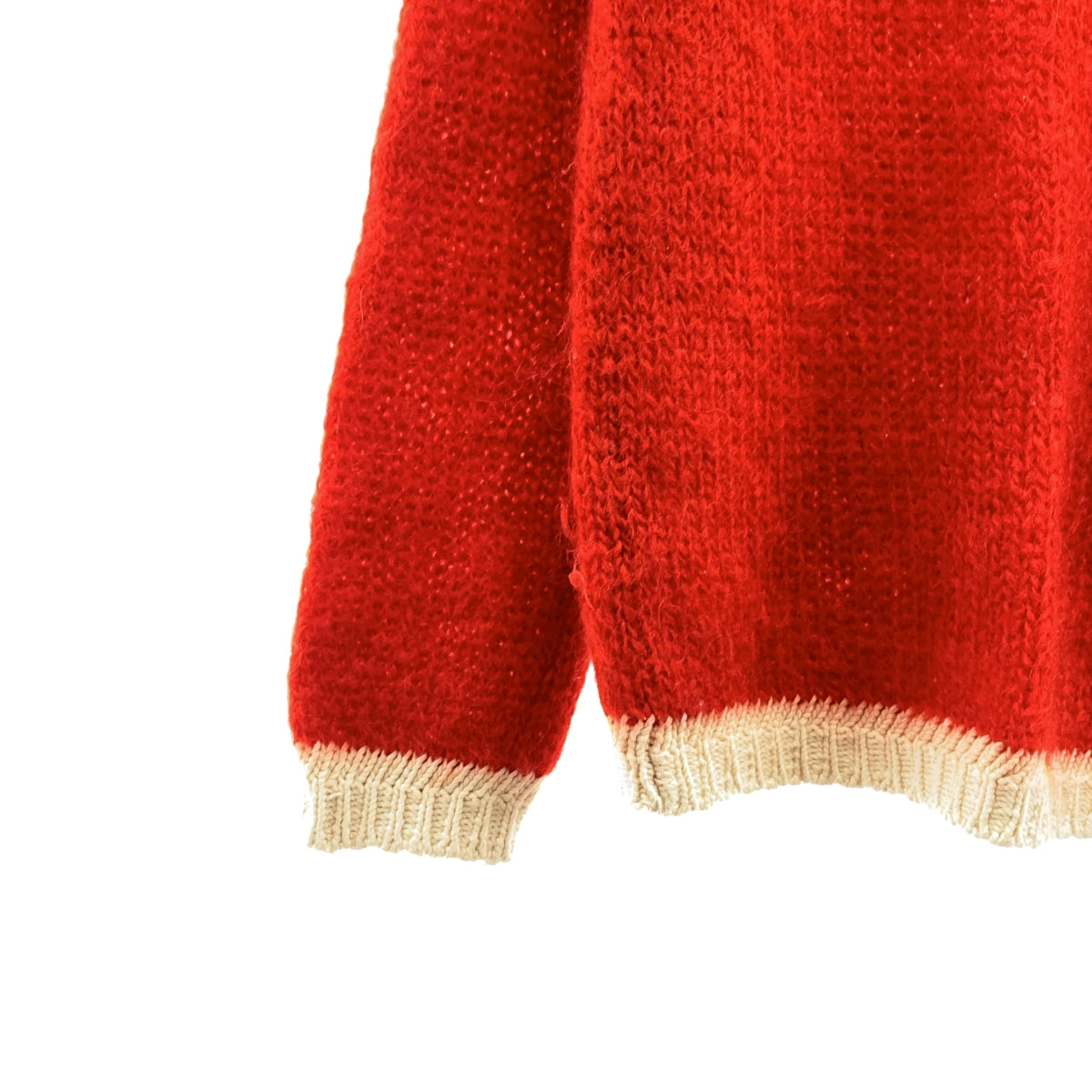 COMME des GARCONS COMME des GARCONS / コムコム | モヘヤ  ウール バイカラー Vネックニット | S | レディース